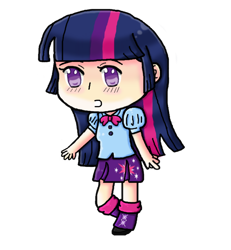 Size: 1022x1106 | Tagged: safe, artist:polishcrossoverfan, derpibooru import, twilight sparkle, equestria girls, chibi, hetalia, human coloration, simple background, solo, style emulation, transparent background