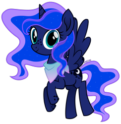 Size: 3100x3170 | Tagged: safe, artist:cirillaq, derpibooru import, princess luna, alicorn, pony, female, freckles, high res, hoof freckles, simple background, smiling, teenager, transparent background, vector, younger