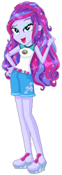 Size: 200x562 | Tagged: safe, artist:gihhbloonde, derpibooru import, oc, oc only, equestria girls, base used, clothes, eyelashes, female, hand on hip, high heels, makeup, shoes, shorts, simple background, smiling, solo, transparent background
