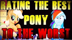 Size: 1280x720 | Tagged: safe, derpibooru import, applejack, rainbow dash, earth pony, pegasus, pony, best pony, op is a cuck, op is trying to start shit, thumbnail, worst pony, youtube link