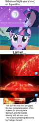 Size: 618x1940 | Tagged: safe, derpibooru import, screencap, twilight sparkle, unicorn twilight, unicorn, friendship is magic, astronomy, bed, future, golden oaks library, how the universe works, mare in the moon, moon, science channel