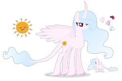 Size: 2400x1600 | Tagged: safe, artist:magicuniclaws, derpibooru import, oc, alicorn, hybrid, pony, female, interspecies offspring, mare, offspring, parent:discord, parent:princess celestia, parents:dislestia, simple background, solo, transparent background