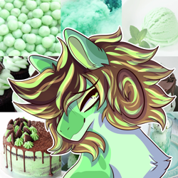 Size: 3500x3500 | Tagged: safe, artist:splairr, derpibooru import, oc, oc only, earth pony, pony, bust, chest fluff, earth pony oc, outdoors, solo