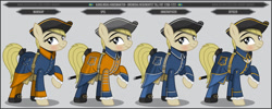 Size: 1280x512 | Tagged: safe, artist:brony-works, derpibooru import, earth pony, pony, clothes, female, mare, solo, uniform