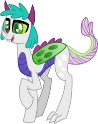 Size: 993x1261 | Tagged: safe, artist:amrasfelagund, artist:starryoak, ponerpics import, oc, oc only, oc:carapace casanova, changeling, dragon, hybrid, changeling oc, deleted from derpibooru, description is relevant, dragon oc, dragonling, friendship is magic: the next generation, interspecies offspring, magical gay spawn, offspring, parent:spike, parent:thorax, parents:thoraxspike, simple background, solo, transparent background