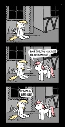 Size: 463x896 | Tagged: safe, artist:owlor, derpibooru import, derpy hooves, oc, pegasus, pony, comic:the daily derp, comic, homeless