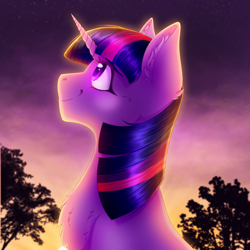 Size: 2048x2048 | Tagged: safe, artist:_ladybanshee_, derpibooru import, twilight, pony, unicorn, cheek fluff, chest fluff, ear fluff, ears, solo, tree