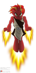 Size: 1500x3060 | Tagged: safe, artist:niban-destikim, derpibooru import, oc, oc only, oc:pyro, anthro, unguligrade anthro, clothes, fire, flying, male, no source, patreon, patreon logo, patreon reward, simple background, solo, transparent background