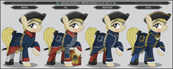 Size: 1280x512 | Tagged: safe, artist:brony-works, derpibooru import, earth pony, pony, clothes, drums, female, mare, musical instrument, solo, sweden, uniform