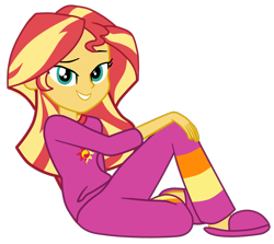 Size: 1282x1143 | Tagged: safe, artist:gmaplay, derpibooru import, sunset shimmer, better together, equestria girls, wake up!, pijama, solo