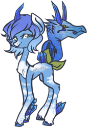 Size: 359x523 | Tagged: safe, artist:php110, ponerpics import, oc, oc only, original species, augmented tail, multiple heads, simple background, solo, transparent background