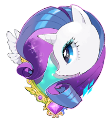 Size: 618x684 | Tagged: safe, artist:moudoku, artist:moudokupxv, derpibooru import, rarity, pony, unicorn, bust, cute, female, gem, mare, portrait, profile, raribetes, solo