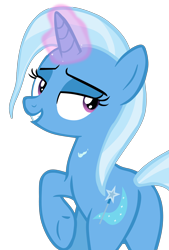 Size: 4250x6293 | Tagged: safe, artist:grapefruitface1, derpibooru import, trixie, pony, unicorn, road to friendship, butt, looking at you, looking back, looking back at you, magic, magic aura, show accurate, simple background, solo, trace, transparent background, vector, we're friendship bound, wet, wet mane