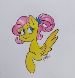 Size: 2128x2211 | Tagged: safe, artist:mrex123, derpibooru import, fluttershy, pegasus, pony, the last problem, alternate hairstyle, female, mare, older, older fluttershy, simple background, solo, traditional art, white background