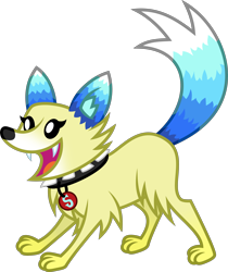 Size: 4000x4754 | Tagged: safe, artist:melisareb, derpibooru import, oc, oc only, dog, absurd resolution, collar, fangs, female, inkscape, non-pony oc, show accurate, simple background, solo, spiked collar, transparent background, vector