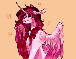 Size: 1500x1174 | Tagged: safe, artist:birdbiscuits, derpibooru import, oc, oc only, alicorn, pony, alicorn oc, female, horn, mare, neck bow, solo, wings