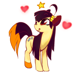 Size: 700x700 | Tagged: safe, artist:n0pies, derpibooru import, oc, oc only, earth pony, pony, ahoge, crossover, cute, licking, licking lips, meowth, pictogram, pokémon, ponified, simple background, tongue out, white background