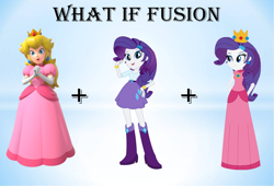 Size: 1280x868 | Tagged: safe, artist:daniotheman, artist:selenaede, artist:sugar-loop, derpibooru import, rarity, human, equestria girls, barely eqg related, base used, clothes, crossover, crown, dress, ear piercing, earring, female, fusion, gloves, gown, hands behind back, jewelry, long gloves, nintendo, piercing, pink dress, princess dress, princess peach, princess rarity, raripeach, regalia, super mario bros.