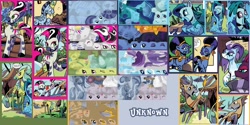 Size: 3000x1500 | Tagged: safe, derpibooru import, idw, applejack, cactus rose, crystal (character), dust devil (idw), marini, medley brook, rockhoof, tempest shadow, abada, earth pony, kelpie, pony, unicorn, zebra, spoiler:comic, spoiler:comic89, spoiler:comic90, spoiler:comic91, spoiler:comicseason10, beard, facial hair, female, gameloft, male, mare, ms. alegre, necktie, nonbinary, stallion