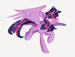 Size: 2048x1556 | Tagged: safe, artist:shore2020, derpibooru import, twilight sparkle, twilight sparkle (alicorn), alicorn, pony, cute, female, mare, no pupils, simple background, solo, spread wings, twiabetes, white background, wings