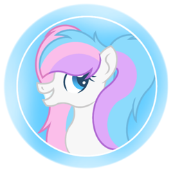 Size: 536x536 | Tagged: safe, artist:emeriss96, derpibooru import, oc, oc:white tail, pegasus, pony, bust, female, mare, pigtails, simple background, smiling, solo