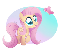 Size: 1024x808 | Tagged: safe, artist:nnaly, derpibooru import, fluttershy, butterfly, pegasus, pony, cute, female, filly, filly fluttershy, shyabetes, simple background, sparkly eyes, transparent background, younger