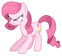 Size: 1166x1051 | Tagged: safe, artist:guruyunus17, derpibooru import, oc, oc only, oc:annisa trihapsari, earth pony, pony, base used, evil grin, female, grin, gritted teeth, mare, not rarity, pink body, pink hair, simple background, smiling, solo, transparent background, vector