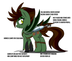 Size: 1024x864 | Tagged: safe, artist:dangercloseart, derpibooru import, oc, oc only, oc:dive siren, bat pony, pony, bat pony oc, butt, claw, cute, cutie mark, harness, jetpack, layout, looking at you, plot, ref, reference sheet, simple background, smiling, solo, transparent background, weapon