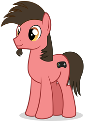 Size: 3000x4210 | Tagged: safe, artist:keronianniroro, derpibooru import, oc, oc only, oc:ace play, earth pony, pony, backwards cutie mark, high res, male, simple background, solo, stallion, transparent background, vector