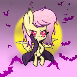 Size: 500x500 | Tagged: safe, derpibooru import, fluttershy, bat pony, pony, bat ponified, cute, flutterbat, race swap, shyabates, shyabetes, solo