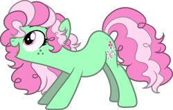 Size: 1078x684 | Tagged: safe, artist:nakkry, derpibooru import, minty, pony, g3, g3 to g4, generation leap, simple background, solo, transparent background