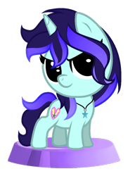 Size: 784x1020 | Tagged: safe, artist:aquabright0219, derpibooru import, oc, oc only, oc:aqua bright, pony, unicorn, female, horn, jewelry, mare, necklace, pocket ponies, simple background, solo, transparent background, unicorn oc