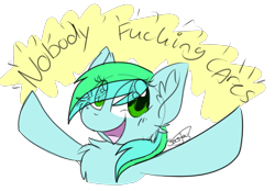 Size: 1573x1095 | Tagged: safe, artist:sharkdoggo, derpibooru import, oc, oc:starshine, earth pony, pony, bust, chest fluff, earth pony oc, nobody cares, open mouth, simple background, smiling, solo, transparent background, vulgar