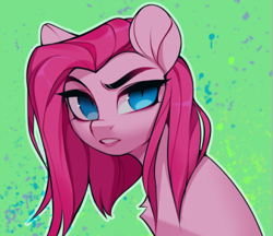 Size: 391x338 | Tagged: safe, artist:vensual99, derpibooru import, pinkie pie, earth pony, pony, chest fluff, looking at you, pinkamena diane pie, solo