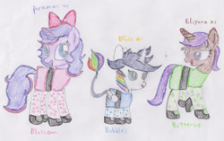 Size: 1280x802 | Tagged: safe, artist:toon92, derpibooru import, oc, oc only, oc:aramau, oc:eliyora, oc:lightning bliss, the powerpuff girls