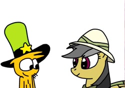 Size: 720x503 | Tagged: safe, artist:mega-shonen-one-64, derpibooru import, daring do, friendshipping, wander (wander over yonder), wander over yonder