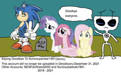 Size: 800x526 | Tagged: safe, artist:benfanrobot2000, artist:sonicsuperstar1991, derpibooru import, fluttershy, pinkie pie, rarity, earth pony, pegasus, pony, unicorn, 1000 hours in ms paint, it came from deviantart, rest in peace, reupload, sad, sonic the hedgehog, sonic the hedgehog (series)