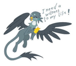 Size: 901x794 | Tagged: safe, artist:darkgred, derpibooru import, gabby, griffon, simple background, transparent background