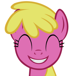 Size: 900x938 | Tagged: safe, artist:lahirien, derpibooru import, cherry berry, earth pony, pony, a friend in deed, .ai available, .svg available, eyes closed, female, grin, mare, simple background, smiling, svg, transparent background, vector