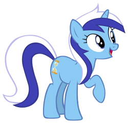 Size: 7200x7000 | Tagged: safe, artist:tardifice, derpibooru import, minuette, pony, unicorn, female, mare, open mouth, raised hoof, raised leg, simple background, solo, transparent background, vector