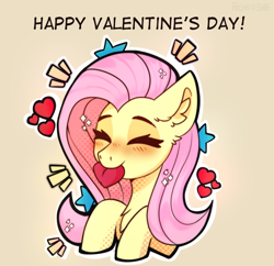 Size: 1500x1450 | Tagged: safe, artist:freak-side, derpibooru import, fluttershy, pegasus, pony, blushing, cute, eyes closed, heart, holiday, mouth hold, shyabetes, solo, valentine's day