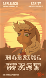 Size: 1522x2592 | Tagged: safe, artist:cocaine, derpibooru import, applejack, earth pony, applejack superstar, hat, movie poster, western