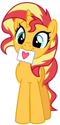 Size: 1024x2138 | Tagged: safe, artist:emeraldblast63, derpibooru import, sunset shimmer, pony, unicorn, cute, female, hearts and hooves day, holiday, mare, shimmerbetes, solo, valentine's day