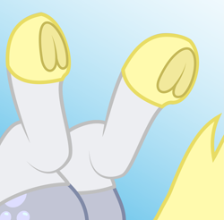 Size: 3161x3106 | Tagged: safe, artist:blue-vector, derpibooru import, derpy hooves, pegasus, butt, clothes, fetish, frog (hoof), heart, heart hoof, hoof fetish, plot, simple background, socks, solo, underhoof