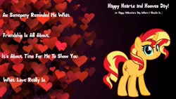 Size: 1210x681 | Tagged: safe, artist:mlpfan3991, derpibooru import, sunset shimmer, pony, unicorn, hearts and hooves day, holiday, valentine's day, valentine's day card