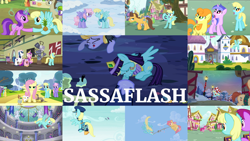 Size: 1974x1111 | Tagged: safe, derpibooru import, edit, edited screencap, editor:quoterific, screencap, amethyst star, berry punch, berryshine, caramel, carrot top, cherry berry, cloud kicker, dizzy twister, fluttershy, golden harvest, orange swirl, perfect pie, pinkie pie, princess cadance, princess luna, rainbow dash, rainbowshine, rarity, sassaflash, sea swirl, seafoam, shining armor, silver script, smarty pants, sparkler, sunshower raindrops, twilight sparkle, alicorn, bird, duck, earth pony, mouse, pegasus, pony, rabbit, squirrel, unicorn, a flurry of emotions, a hearth's warming tail, equestria girls, equestria girls series, fame and misfortune, forgotten friendship, hurricane fluttershy, lesson zero, luna eclipsed, magical mystery cure, sparkle's seven, testing testing 1-2-3, the show stoppers, trade ya, winter wrap up, a thousand nights in a hallway, admiral fairy flight, angry, animal, apple family member, background pony, book, candy, candy cane, christmas, clothes, costume, detective rarity, duo, duo female, eyes closed, female, flying, food, glowing horn, halloween, halloween costume, hat, heart eyes, holiday, holly wreath, hoofbump, horn, magic, magic aura, male, mouth hold, open mouth, pineapple, shocked, teeth, trio, trio female, tug of war, walking, wingding eyes, yuletide