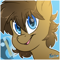 Size: 3050x3050 | Tagged: safe, artist:fluffyxai, derpibooru import, oc, oc only, oc:spirit wind, earth pony, abstract background, blushing, cute, happy, looking at you, male, smiling, solo, stallion