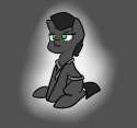 Size: 125x117 | Tagged: safe, artist:star, oc, oc only, earth pony, pony, blank flank, picture for breezies, sitting, solo