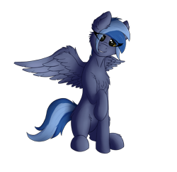Size: 2652x2572 | Tagged: safe, artist:flapstune, derpibooru import, oc, oc:pixi feather, pegasus, pony, 2021 community collab, chest fluff, derpibooru community collaboration, ear fluff, ears, female, fluffy, looking at you, mare, pegasus oc, simple background, sitting, smiling, solo, spread wings, transparent background, wings