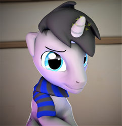 Size: 1994x2072 | Tagged: safe, artist:film-shot, derpibooru import, oc, oc:film shot, pony, unicorn, 3d, bust, male, portrait, solo, stallion